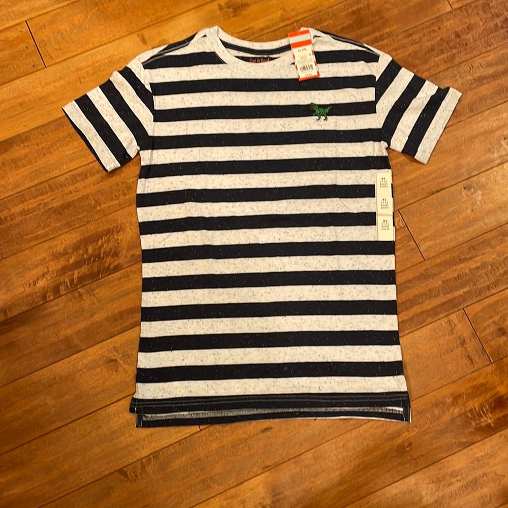 Kids striped Dino tee 🦖